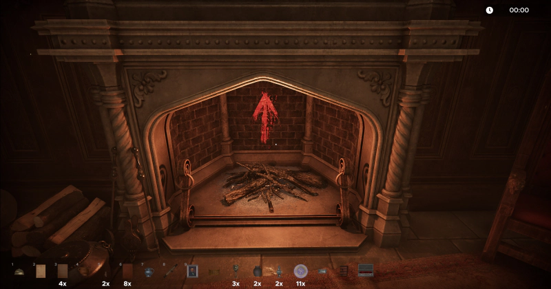 벽난로가 꺼지고 들어갈 수 있다