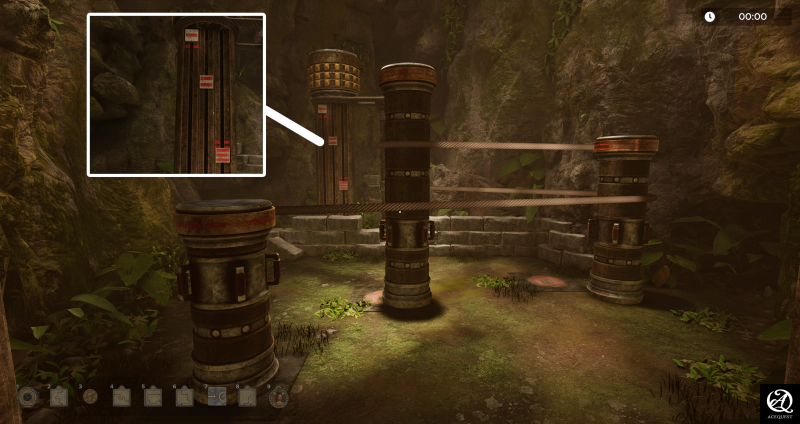 기둥을 밀고 당기기