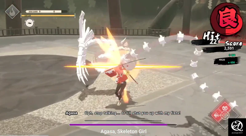 탄막을 피하고 근접액션